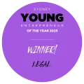 Sydney Young Entrepreneur of the Year 2025 Winner (Legal) badge